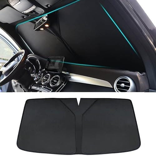 Coche Parabrisas Parasol Lunas Delanteras Para Mercedes-Benz GLA 2020-2022, Plegable Aislamiento TéRmico Rayos Uv ProteccióN Interior Accesorios