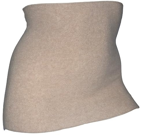 Olanmarp Premium light Angora liv- och njurvärmare av naturmaterial – skydd mot kakel och drag – tillverkad i Tyskland – färg hud, Hög, Größe XS - Taillenumfang 65 - 71 cm