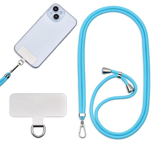 Cordon För Mobil Universal Mobile Rem,Metalliska Klistermärken För Mobiltelefoner, Justerbara rep, Hängslen Eller Hängslen För Att Frigöra Händerna., Militärblå, one size