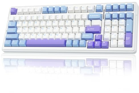 AULA F99 Wireless Mechanical Keyboard,Tri-Mode BT5.0/2.4GHz/USB-C Hot Swappable Custom Keyboard,Pre-lubed Linear Switches,Gasket Structure,RGB Backlit Gaming Keyboard for PC/Tablet/Xbox/PS4/PS5