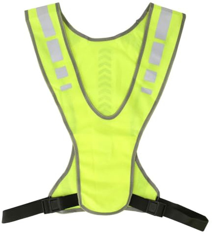 Reflekterande löparväst, 45 cm/17,7 tum, reflekterande säkerhetsväst utomhus, hög synlighet nattcykelväst med ficka för kvinnor och män