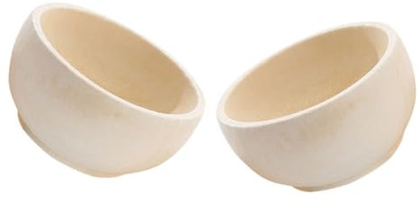 SEWACC 2pezzi Ciotole Di Legno Non Finiture Per Fai Da Te Giocattoli Legno Per Decorazioni Creative e Progetti Artigianali