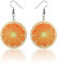 1 Paar Ohrringe Orange,Orange Ohrringe Damen,Statement HäNgend Blutorange,HäNger Modeschmuck für Geburtstags Party Geschenk,Damen Orangen Ohrring