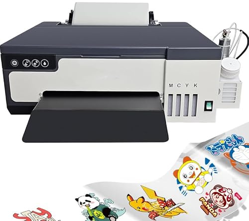 A3 DTF Printer with XP600 Printhead & Roll Feeder, A3 Transfer Machine with White Ink Mixing and Automatic Cleaning, 100% Transfer Rate for DIY T-Shirts