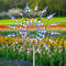 Mulino a Vento in Metallo, Girandola a Vento da Giardino Unico e Magico, 3D Wind Spinner con Paletto da Giardino, Spinner da Giardino All'aperto per Terrazze, Prato