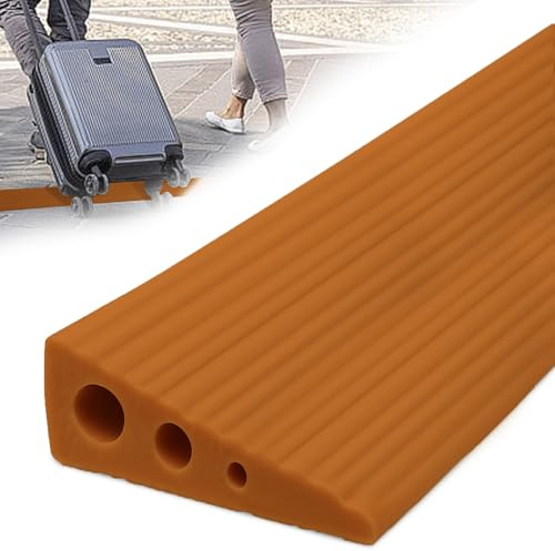 MIUUIPI Rampa de PVC para silla de ruedas, superficie antideslizante, 100 x 6,5 x 2,5 cm, rampa de umbral de goma, rampa de umbral para silla de ruedas, cochecito de bebé, andador o scooter