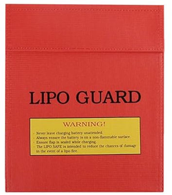 YSDINK Högkvalitativ lipo väska brandsäker vattentät skyddsväska, explosionssäker Lipo Safe Bag för batterier, dokument, kontanter, pass, smycken (röd, 230 x 300 mm)
