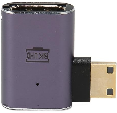 Stylebest Vänstervinkel Mini HD Till HD-adapter Höghastighets 8K-stöd för Kameror och Bärbara Datorer Svart 1 Enhet