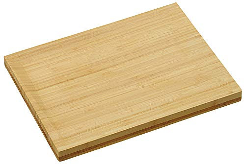 Kesper Tabla de cortar y trinchar 59700 13, 38 x 28 x 3,5 cm, de bambú certificado, color marrón