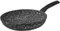 32cm Large Frying Pan with Lid Black Granite Marble Coated Non Stick Pan for Gas, Electric & Induction Hob (32 cm Granite)