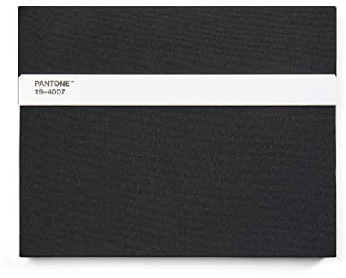 Pantone Notizbuch liniert, mit Stift und Lineal, 160 Seiten, Außenbemaßung LxBxT 240 x 190 x 20 mm, Black 19-4007