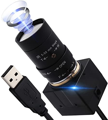 ALPCAM 4K USB-kamera Ultra HD 2160P webbkamera 10 x 5-50 mm manuell optisk zoomkamera med IMX415-sensor, Plug and Play-videokonferenskamera för stationär / bärbar dator PC Windows Linux Mac