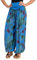 Malito - Damen Haremshose floraler Blumen Print - atmungsaktive Pumphose - dünne Freizeit Strandhose - hautfreundliche Aladinhose 8939 (blau)