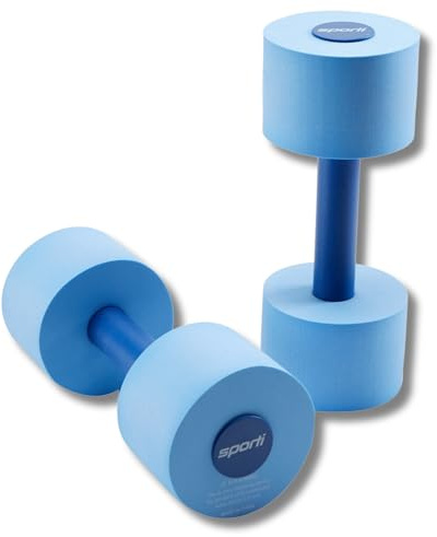 Sporti Aquatic Fitness Light Dumbbells Water Weights - Blue
