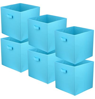 lavita Storage Box | Faltbare Aufbewahrung Boxen 31 x 31 x 31 cm | Schubladen-Organizer Box | Ordnungssysteme fr Kleidung | Kleideraufbewahrung & Organisation | 6 Stück Türkis