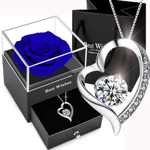 Rosa Eterna Natural Preservada ,Forever Bloom Rosa Real，Regalo de Rosas Romántico con Mujer día Madre San Valentín Navidad Compromiso Matrimonio Aniversario Cumpleaños Acción de Gracias Nochebuena