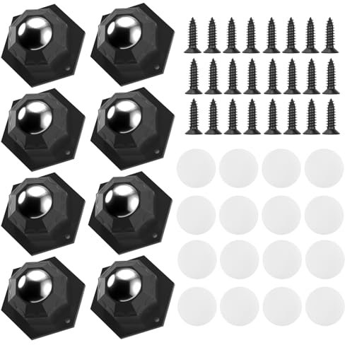 8 ruedas de carga pesada para muebles con ruedas giratorias de 360 grados, para aparatos de cocina, utensilios de cocina, muebles, cajas de almacenamiento, cafetera, aparatos eléctricos, con adhesivo