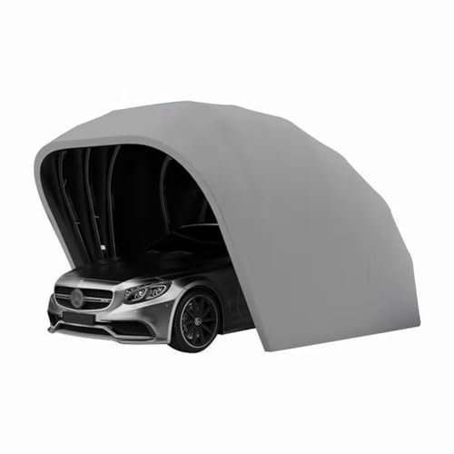 Tettoia portatile per garage – Tenda da garage pieghevole retrattile, tenda mobile in acciaio inox per veicoli, protezione resistente alle intemperie e facile installazione