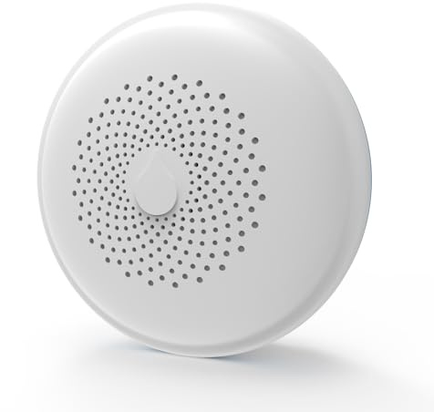 FireAngel FA7011 Water Leak Sensor - Water Leak Detector - Flood Water Sensor Alarm for Kitchen, Bathroom, Basement, Laundry Room - White