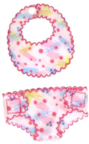 Warmhm Doll Bib Diaper Lightweight Cloth Underwear Accessories for Alive Dolls Pretend Play Costume for Creative