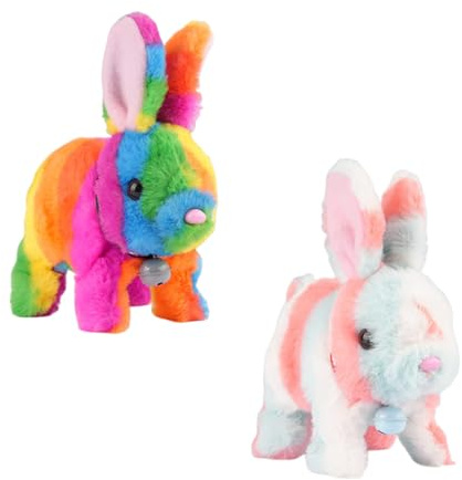 Générique Lapin Interactif, Peluche Lapin Interactive, Qui Saute Bouge Ses Oreilles Et Emet des Sons Jouet Peluche De Pâques Peluche (#A+B)