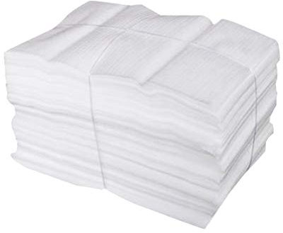 NUOBESTY Kissenschaumbeutel Schaumpapier Luftpolsterfolie Schaumfolie Schaum Beutel Sicher Wrap Cup Geschirr Glas Porzellan Möbel Verpackung Liefert für Umzug Lagerung (50Stücke / 25x30cm)