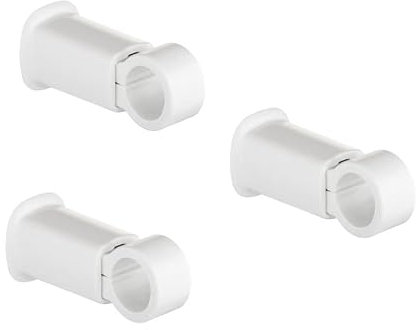 Support mural à collier pour radiateurs sèche-serviettes et radiateurs à tubes horizontaux avec un diamètre de tubes de Ø22 mm, capacité de charge jusqu'à 75 kg. Blanc