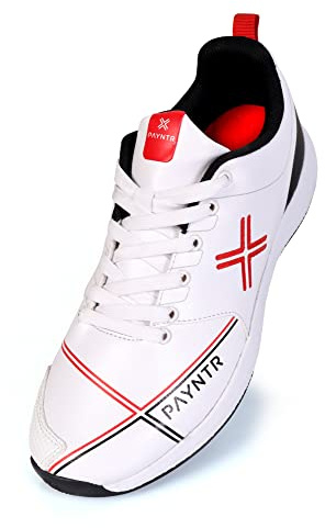 Payntr X Rubber Stud (White & Black) Cricket Shoes - 2023 (us_Footwear_Size_System, Adult, Men, Numeric, Medium, Numeric_9)