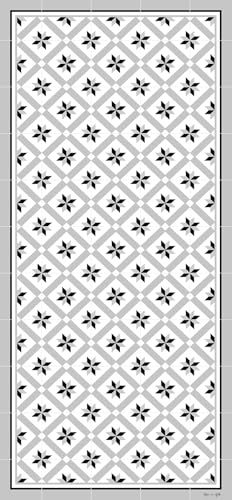 DobleUve Estudio Alfombra Vinílica Hidráulica 24 | Gris | 47x80 cm | Alfombra Cocina Lavable Antideslizante | Alfombra Vinilica | Suelo Vinílico | Alfombra Vinilo Salón