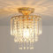 FRIDEKO HOME Modern Kronleuchter Kristall Deckenleuchte Gold,Kleine Kristall Deckenlampe E27 Fassung für Wohnzimmer Schlafzimmer Küche Flur,Ø23cm