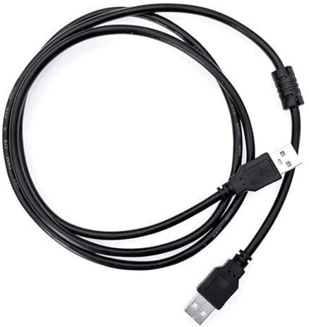 JZK 1.3M Câble d'extension USB 2.0 mâle vers mâle Cordon de transfert de données Rallonge USB A vers USB A, noir