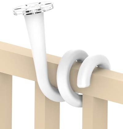 ARENTI Soporte Flexible para Cámara Vigilancia Bebé, Soporte Ajustable para Cuna, Compatible con Monitor de Vigilabebés AInanny B2, D3 y A4 (Blanco)