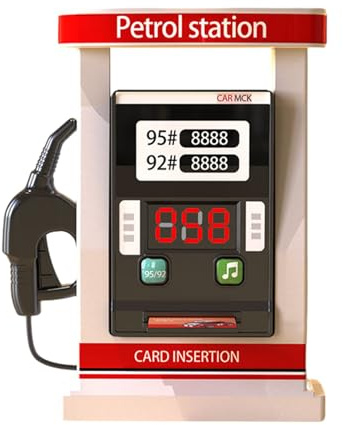 Lekheo bensinpump simulering påfyllning för barn | av interaktiv bensinstation med realistiska ljudeffekter perfekt för pojkar och flickor att explodera