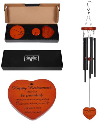 Retirement Gifts for Women or Men, Elegant Retirement Wind Chimes for Garden Outdoor, Thoughtful Keepsake for Colleagues, Teachers, Nurses, Bosses, and Friends, Soothing Sound Decor