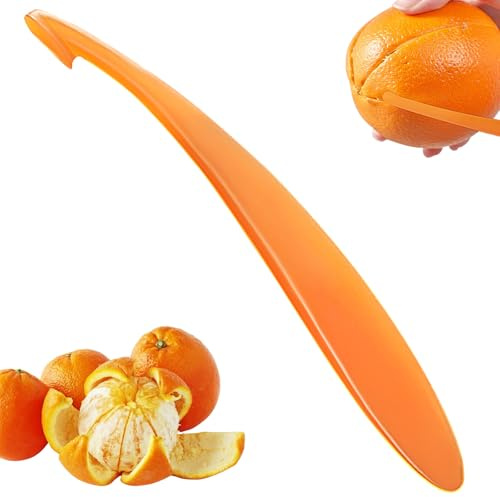 Hyemturt Épluche Orange 1 Pièce, Éplucheur Orange de Agrumes en Plastique avec Long Manche, Orange Peeler Tool Pratique, Epluche Legume et Outil de Cuisine Multifonction