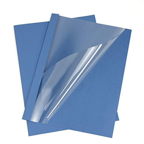RAYSOONER Lot de 25 couvertures de reliure thermique 150 feuilles 18 mm A4 Bleu