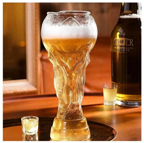 Boccali Birra per Coppa Del Mondo 2026, 800ml Bicchieri Birra, Vetro Forma Coppa per Barbecue All'aperto