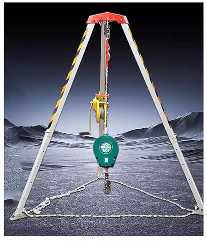 Kits de detención de caídas para espacios confinados Tr Kit de elevación seguro Tr 1200 1800 1,179.3 kg Herramienta de elevación de espacio estrecho con cabrestante y protección contra caídas y patas