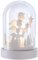 WeRChristmas Decoración de ángel de cúpula de Navidad preiluminada, Cristal, Tela/plástico, Multicolor, 18 cm
