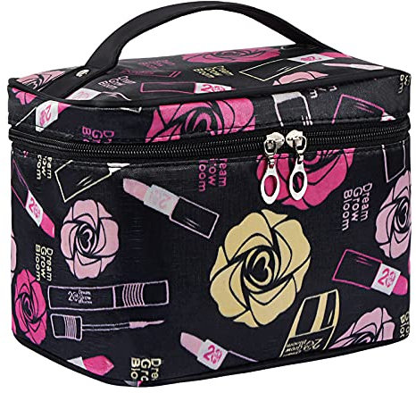 Jinlaili Trousse de Maquillage Femme Voyage, Grande Capacité Trousse de Toilette Portable, Sac à Cosmétiques, Sac de Toilette, Cosmétiques Storage Trousse de Maquillage étanche pour Femmes et Filles