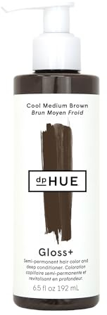 dpHUE Gloss+, Cool Medium Brown - Boosts Fading & Faded Hair Color - 8-12 Applications per Bottle - Lasts Up to 8 Washes