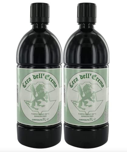 Generico Liquida Eremo in Bottiglia, Cera per Lampade e Candele di Chiesa, 1 Litro (Confezione da 2 Pezzi)