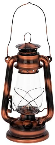 NKlaus Lanterne tempête lampe à pétrole fer bronze 31x14cm main de feu déco maritime 15004