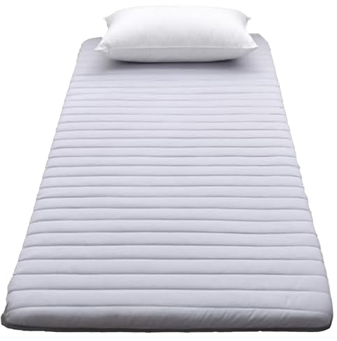 Futón individual suave de 5 cm de grosor, tapete de tatami, colchón enrollable portátil y plegable, para dormir en el hogar, de acampada o en el sofá (gris, 80 x 190 cm)
