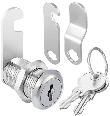 Litensh Cerradura de buzón con llave idéntica, cerradura de leva de cajón de gabinete, cerradura de cómoda, cerradura de puerta de armario, cerradura de armario de muebles de 35 mm