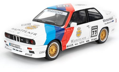 imtfzct 1/24 M3 Modellauto in lackierter Ausführung, Spielzeugauto aus Aluminiumdruckguss mit Sound- und Lichtfunktion und Pull-Back-Funktion, Sammlermodell, Geschenk für Kinder (weiß)