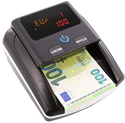 Monepass D5X - Rivelatore automatico di banconote false Euro con 5 sistemi di rilevamento e affidabilità del 100% (test ufficiale BCE) - Introduzione biglietti multi-senso (4) - Batteria inclusa