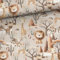 Keine Meterware - vorgeschnitten, Stoffe zum Nähen, Stoff für Kinder, 100% Baumwolle: 0,5m Premium Baumwollstoff mit Wildtiere - Löwe Gepard Giraffe Gazelle - Kinderstoff - Safari Boy