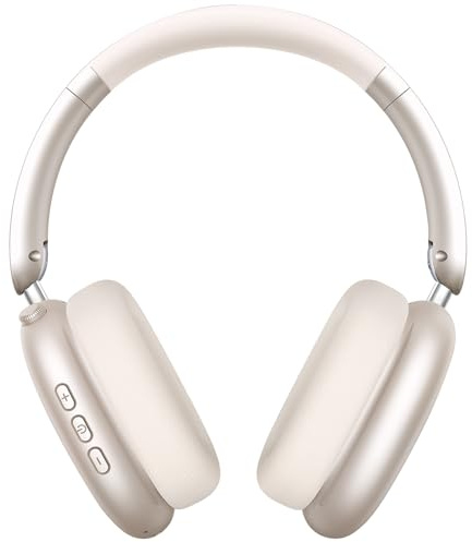 Wentronic Y01 Wireless Noise Canceling Headphones Bluetooth 5.3 Over Ear Headphones with Microphone, Hi-Res Audio, 48H Playtime, Foldable Comfortable Earpads,Compatible with iOS,Android,PC, Starlight