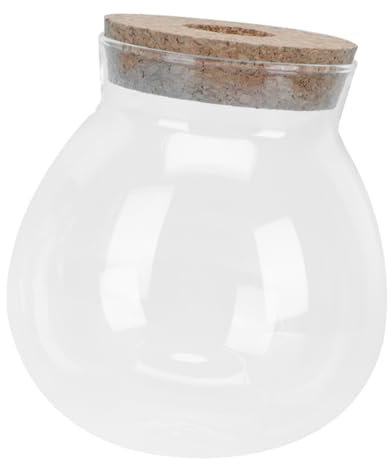 Toyvian Pecera Pequeña para Peces De Colores Hidropónico Transparente para Plantas De Vidrio Decorativa para Escritorio y Mesa